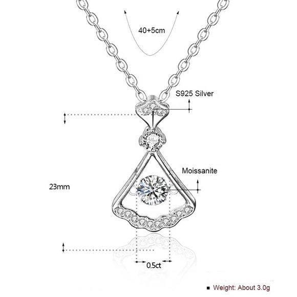 1/2ct. t.w. Diamond Dancing Necklace - Picture 6 of 15